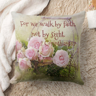 Coussin Marcher par la foi Pas par la vue Jeu de décor de 