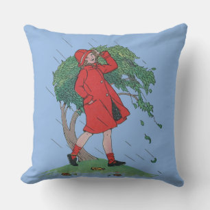Coussin marcher sous la pluie