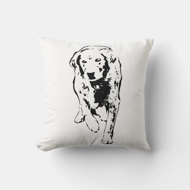 Coussin Marches silencieuses dans les ombres d'automne (Recto)