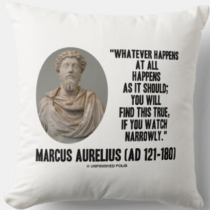 Coussin Marcus Aurelius Quoi Qu'Il Arrive, Quoi Qu'Il Arri