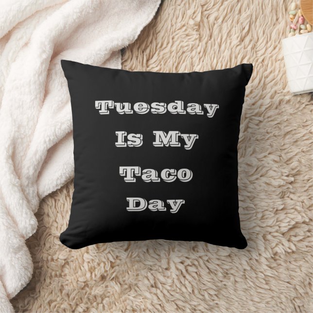 Coussin Mardi est mon jour de tacos (Couverture)