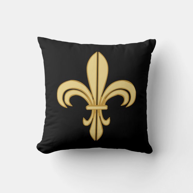 Coussin Mardi gras Fleur De Lis (Recto)