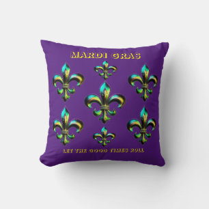 Coussin Mardi Gras Fleur De Lis