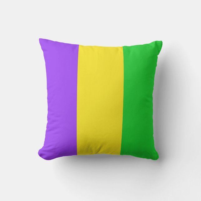 Coussin Mardi Gras New Orleans Carnival Couleurs Modernes (Recto)