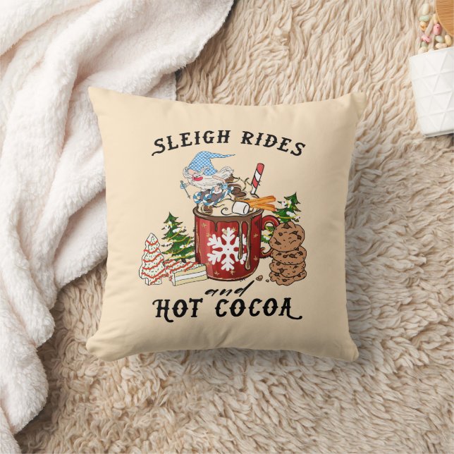 Coussin Marées de traîneau et cacao chaud (Couverture)