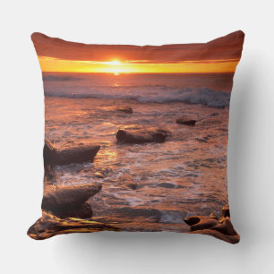 Coussin Mares résiduelles au coucher du soleil, Californie