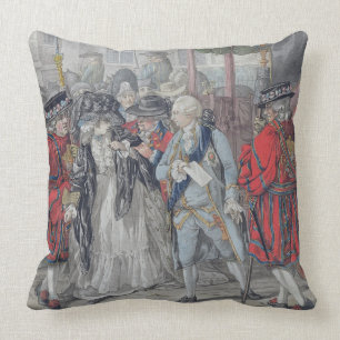 Coussin Margaret Nicholson essayant d'assassiner son M