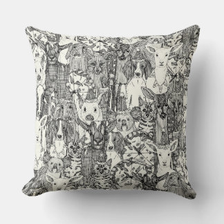 Coussin margherita menagerie pizza fête noir