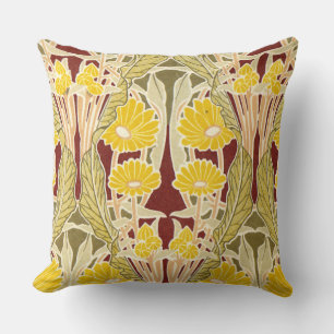 Coussin Marguerite jaune de Nouveau d'art de Rene