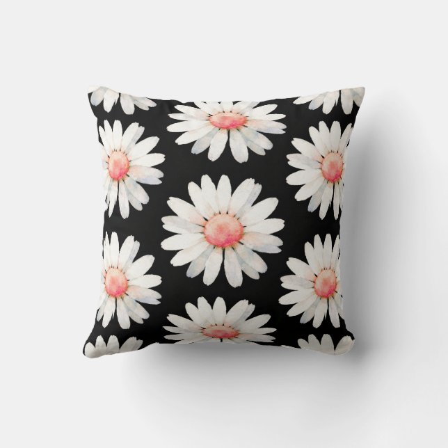 Coussin Marguerites à points rouges (Verso)