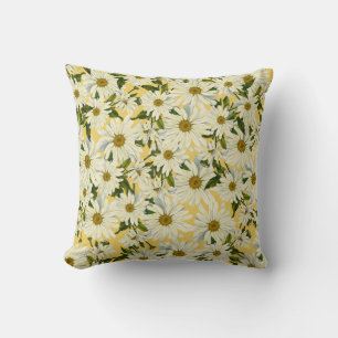 Coussin Marguerites blanches Fleur de marguerite Jaune Lum