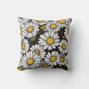 Coussin Marguerites Style Comic