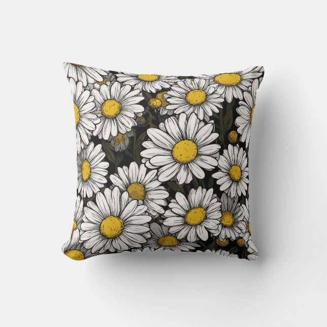 Coussin Marguerites Style Comic  (Recto)