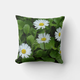 Coussin marguerrier blanc 41 cm x 41 cm