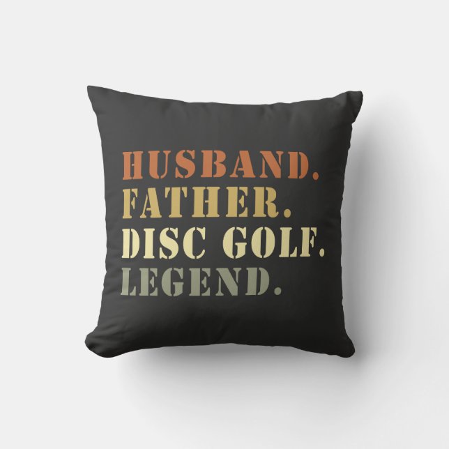 Coussin Mari Père Disque Golf Legend Frisbee Lover (Recto)