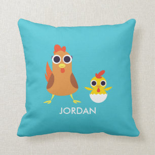 Coussin Maria et bandit les poulets