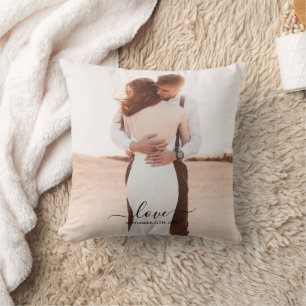 Coussin Mariage 2 Photo Memory Love Script