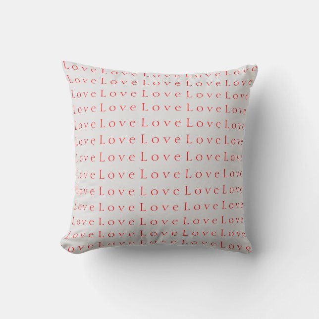 Coussin Mariage Amour Rouge Unique de Style (Recto)