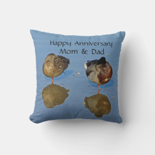 Coussin Mariage Anniversaire M. et Mme Mallard Duck