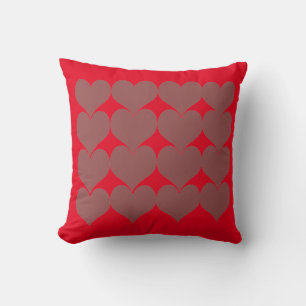 Coussin Mariage Arrière - plan rouge Marsala Motifs de coe