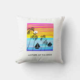 Coussin Mariage, Art Africain Tropical Sunset Sailing