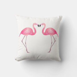 Coussin Mariage aux flamants roses Plage tropicale Été