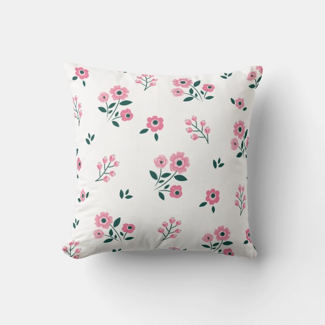 Coussin Mariage best-seller rouge floral arrière - plan de (Recto)