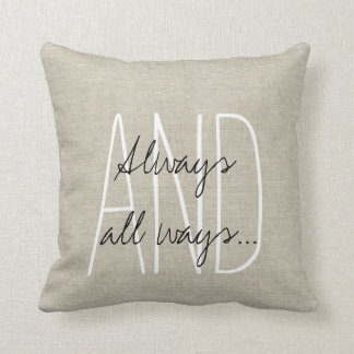 Coussin Mariage blanc gris beige lin