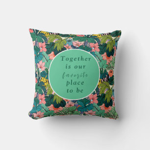 Coussin Mariage Bohème au Hibiscus