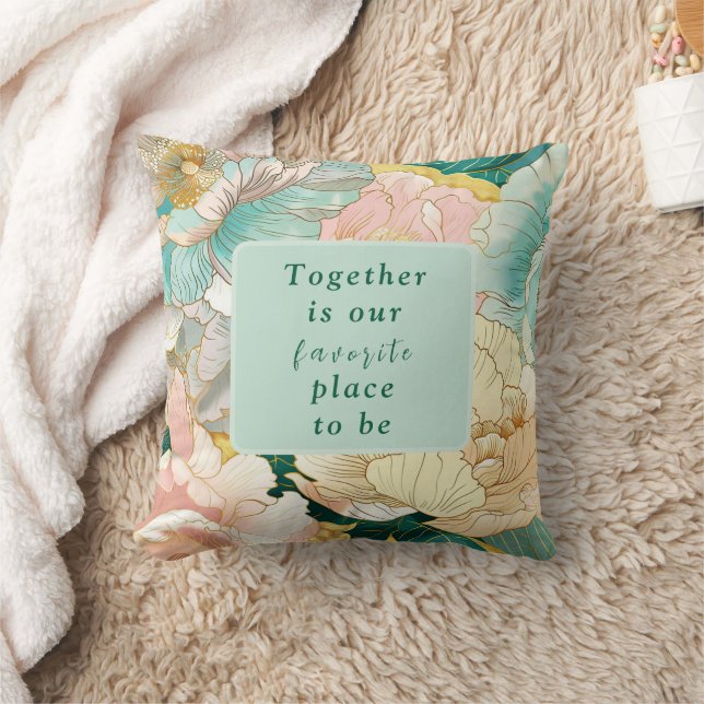 Coussin Mariage Bohème Floral (Couverture)