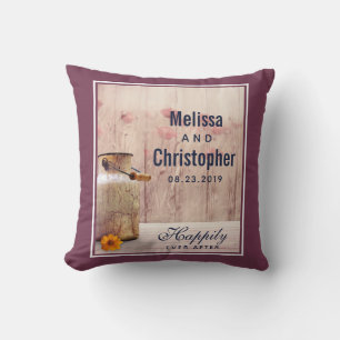 Coussin Mariage campagnard de lait rustique