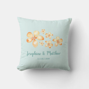 Coussin Mariage d'aquarelle Island Plumeria