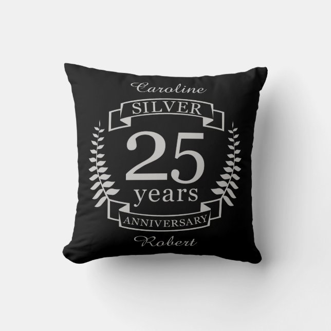 Coussin Mariage d'argent 25 ans (Recto)
