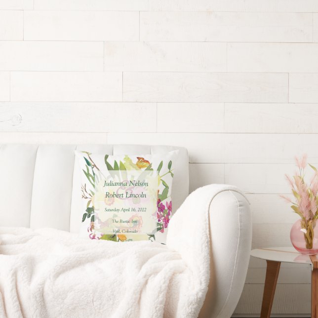 Coussin Mariage de bouquet jonquille de printemps (Canapé)