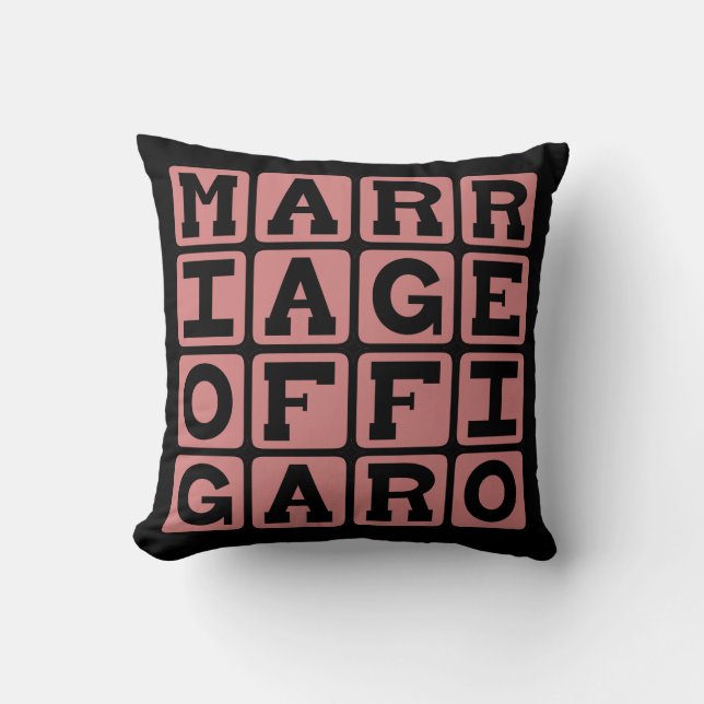 Coussin Mariage de Figaro, Opéra de Mozart (Recto)