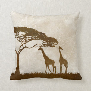 Coussin Mariage de la Girafe Brown et ivoirienne
