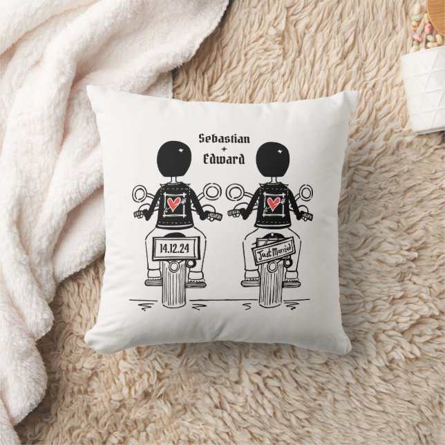 Coussin Mariage de moto de deux chambres (Couverture)
