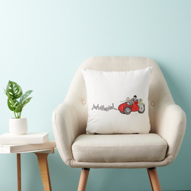 Coussin Mariage de moto et side-car de mariés (Chaise)
