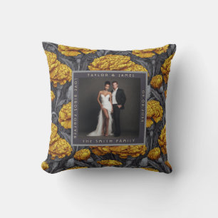Coussin Mariage de vignoble scintillant aux oeillets perso