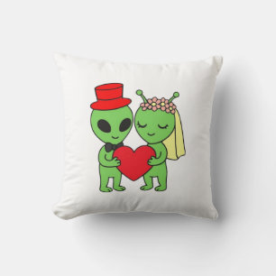 Coussin Mariage Décoratif d'un Mari Étranger Alien