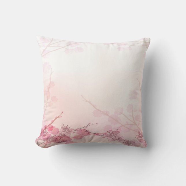 Coussin Mariage d'orchidée rose (Recto)