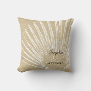 Coussin Mariage du Tropical Beach Seaside Jungle Palm Foli