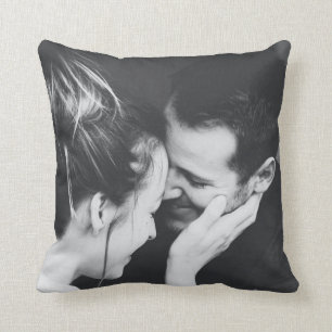 Coussin Mariage Élégant Moderne Minimaliste Photo Entière