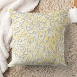 Coussin Mariage en fleur Dahlia jaune Iris