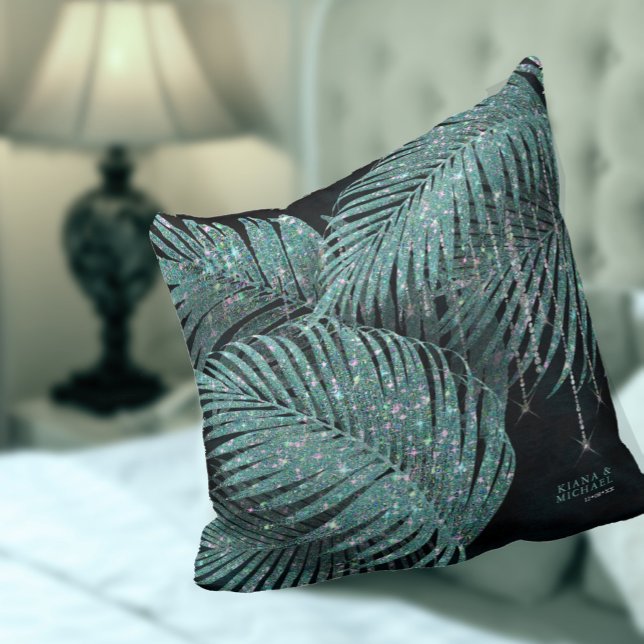 Coussin Mariage feuille de joaillerie ID Turquoise830 (Créateur téléchargé)