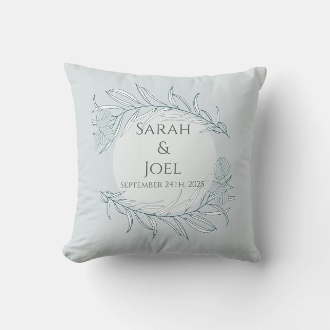 Coussin Mariage Fleur sauvage Elegant Boho (Recto)