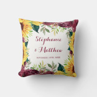 Mariage frontalier floral des tournesols aquarelle
