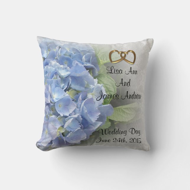 Coussin Mariage Hydrangea (Recto)