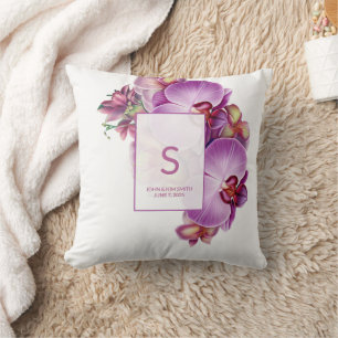 Coussin Mariage Memento des orchidées florales