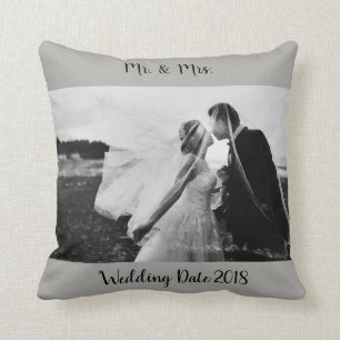 Coussin Mariage Noir & Blanc
